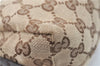Authentic GUCCI Pouch Purse GG Canvas Leather 29595 Brown J0616