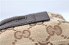 Authentic GUCCI Pouch Purse GG Canvas Leather 29595 Brown J0616