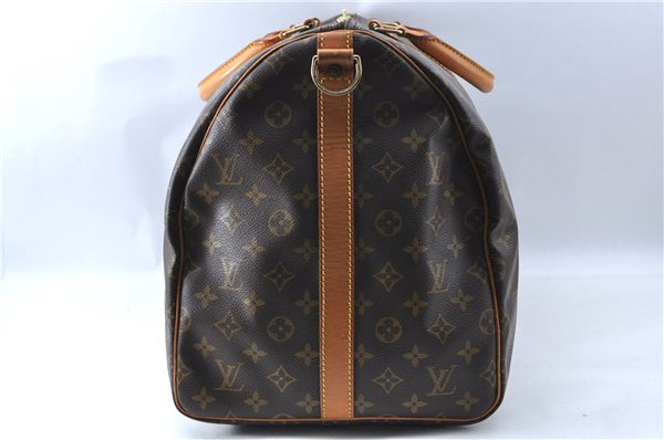 Auth Louis Vuitton Monogram Keepall Bandouliere 55 Boston Bag M41414 LV J0617