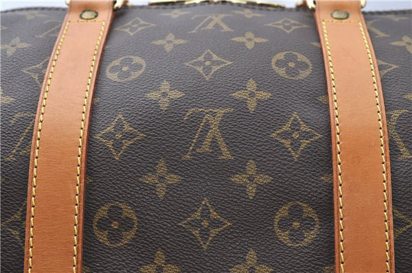 Auth Louis Vuitton Monogram Keepall Bandouliere 55 Boston Bag M41414 LV J0617