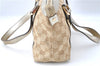 Authentic GUCCI Tote Hand Bag GG Canvas Leather 141471 Beige Gold J0619