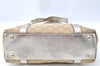 Authentic GUCCI Tote Hand Bag GG Canvas Leather 141471 Beige Gold J0619