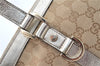 Authentic GUCCI Tote Hand Bag GG Canvas Leather 141471 Beige Gold J0619