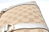 Authentic GUCCI Tote Hand Bag GG Canvas Leather 141471 Beige Gold J0619