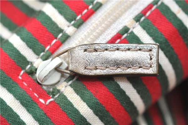 Authentic GUCCI Tote Hand Bag GG Canvas Leather 141471 Beige Gold J0619