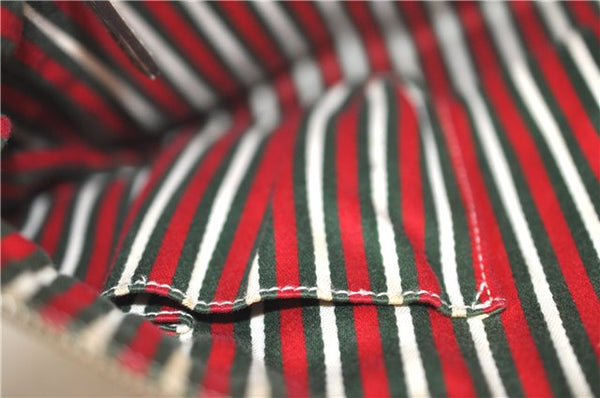 Authentic GUCCI Tote Hand Bag GG Canvas Leather 141471 Beige Gold J0619