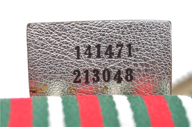 Authentic GUCCI Tote Hand Bag GG Canvas Leather 141471 Beige Gold J0619