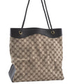Authentic GUCCI Shoulder Tote Bag GG Canvas Leather 109141 Brown J0623