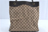 Authentic GUCCI Shoulder Tote Bag GG Canvas Leather 109141 Brown J0623