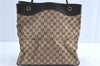Authentic GUCCI Shoulder Tote Bag GG Canvas Leather 109141 Brown J0623