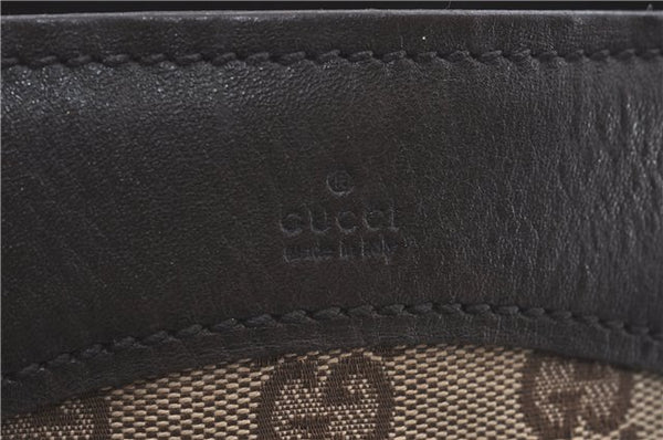 Authentic GUCCI Shoulder Tote Bag GG Canvas Leather 109141 Brown J0623