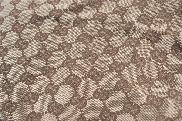 Authentic GUCCI Shoulder Tote Bag GG Canvas Leather 109141 Brown J0623