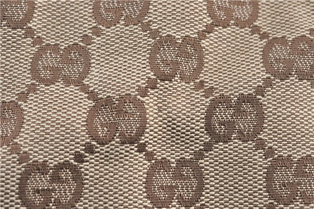 Authentic GUCCI Shoulder Tote Bag GG Canvas Leather 109141 Brown J0623