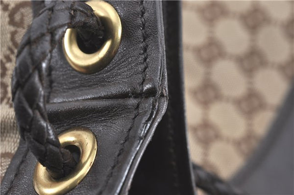 Authentic GUCCI Shoulder Tote Bag GG Canvas Leather 109141 Brown J0623