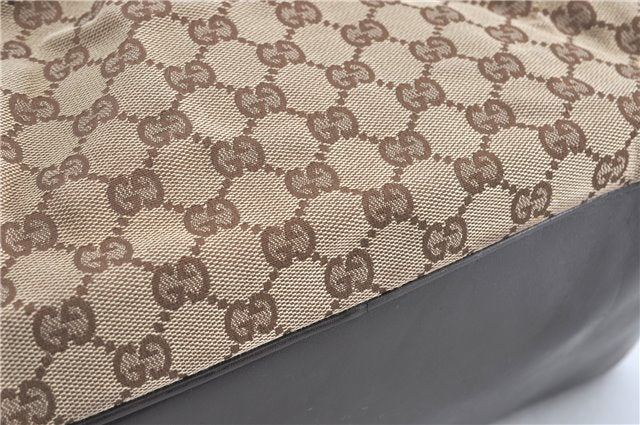 Authentic GUCCI Shoulder Tote Bag GG Canvas Leather 109141 Brown J0623