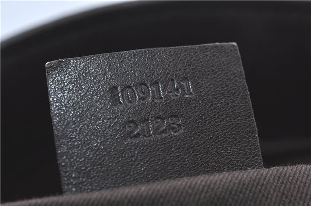 Authentic GUCCI Shoulder Tote Bag GG Canvas Leather 109141 Brown J0623