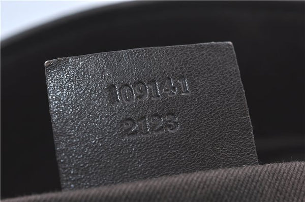 Authentic GUCCI Shoulder Tote Bag GG Canvas Leather 109141 Brown J0623