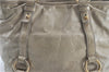 Authentic MIU MIU Leather Hand Tote Bag Purse Light Gray J0624