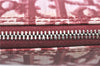 Authentic Christian Dior Trotter Saddle Hand Shoulder Bag PVC Leather Red J0631
