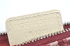 Authentic Christian Dior Trotter Saddle Hand Shoulder Bag PVC Leather Red J0631