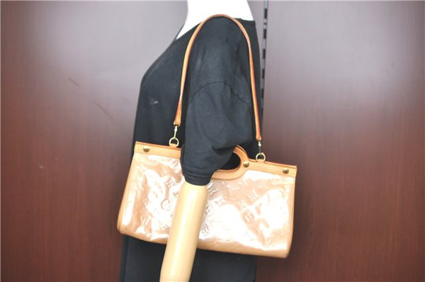 Authentic Louis Vuitton Vernis Roxbury Drive 2Way Hand Bag Beige M91372 LV J0638