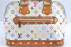 Auth Louis Vuitton Monogram Multicolor Alma PM Hand Bag White M92647 LV J0640