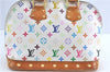 Auth Louis Vuitton Monogram Multicolor Alma PM Hand Bag White M92647 LV J0640