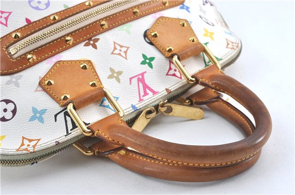 Auth Louis Vuitton Monogram Multicolor Alma PM Hand Bag White M92647 LV J0640