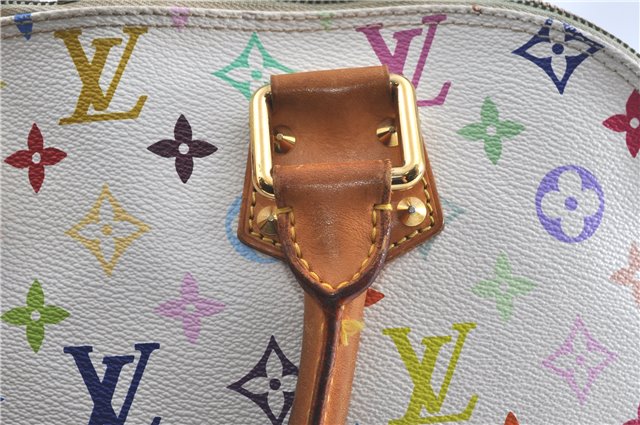 Auth Louis Vuitton Monogram Multicolor Alma PM Hand Bag White M92647 LV J0640