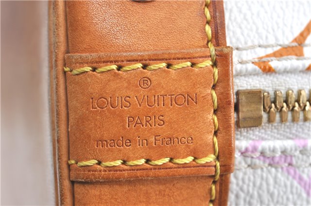 Auth Louis Vuitton Monogram Multicolor Alma PM Hand Bag White M92647 LV J0640