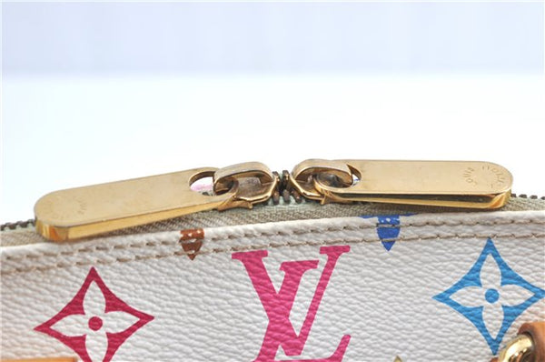 Auth Louis Vuitton Monogram Multicolor Alma PM Hand Bag White M92647 LV J0640