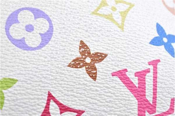 Auth Louis Vuitton Monogram Multicolor Alma PM Hand Bag White M92647 LV J0640