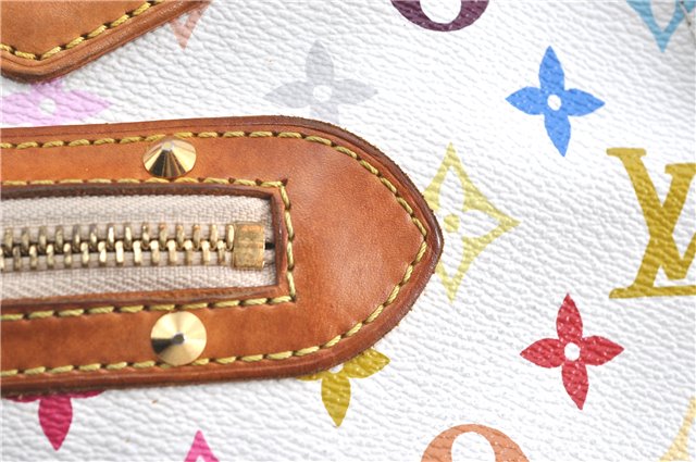 Auth Louis Vuitton Monogram Multicolor Alma PM Hand Bag White M92647 LV J0640