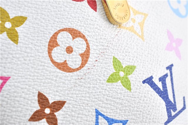 Auth Louis Vuitton Monogram Multicolor Alma PM Hand Bag White M92647 LV J0640