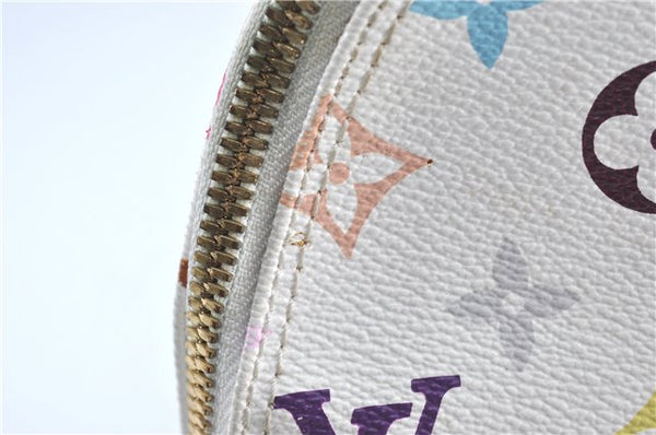 Auth Louis Vuitton Monogram Multicolor Alma PM Hand Bag White M92647 LV J0640