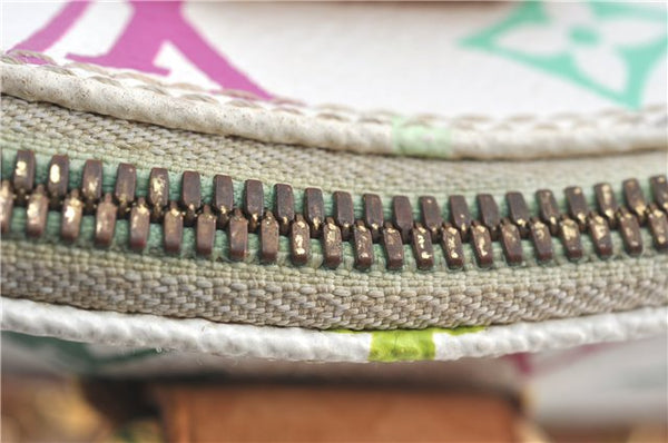 Auth Louis Vuitton Monogram Multicolor Alma PM Hand Bag White M92647 LV J0640