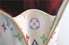 Auth Louis Vuitton Monogram Multicolor Alma PM Hand Bag White M92647 LV J0640