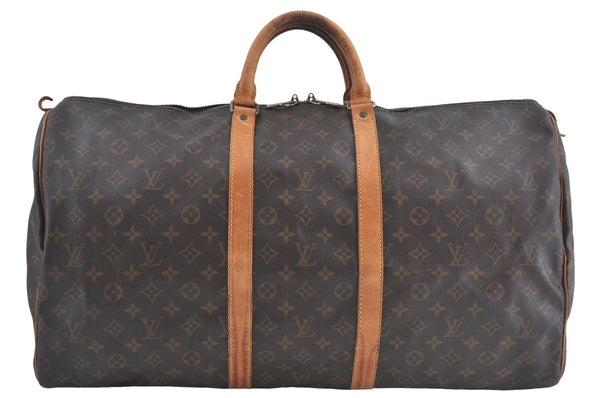 Authentic Louis Vuitton Monogram Keepall 55 Travel Boston Bag M41424 LV J0641