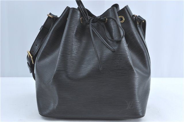 Authentic Louis Vuitton Epi Petit Noe Shoulder Bag Black M59012 LV J0644