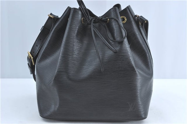 Authentic Louis Vuitton Epi Petit Noe Shoulder Bag Black M59012 LV J0644