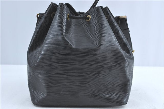 Authentic Louis Vuitton Epi Petit Noe Shoulder Bag Black M59012 LV J0644