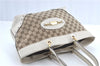 Authentic GUCCI Shoulder Tote Bag GG Canvas Leather 145993 Brown Ivory J0645