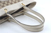 Authentic GUCCI Shoulder Tote Bag GG Canvas Leather 145993 Brown Ivory J0645