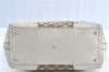 Authentic GUCCI Shoulder Tote Bag GG Canvas Leather 145993 Brown Ivory J0645