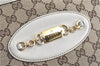 Authentic GUCCI Shoulder Tote Bag GG Canvas Leather 145993 Brown Ivory J0645