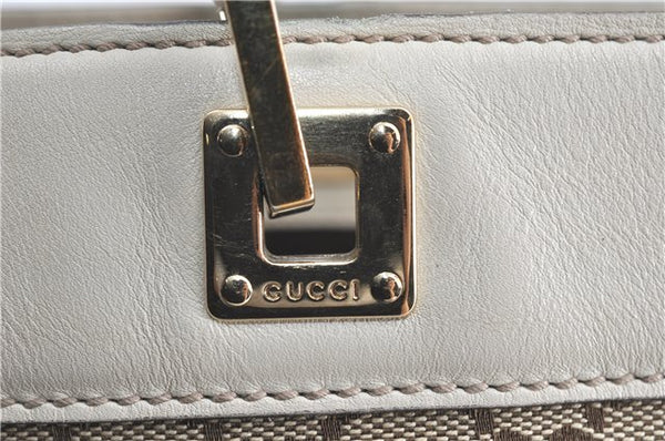 Authentic GUCCI Shoulder Tote Bag GG Canvas Leather 145993 Brown Ivory J0645
