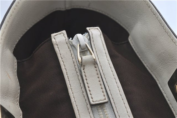 Authentic GUCCI Shoulder Tote Bag GG Canvas Leather 145993 Brown Ivory J0645