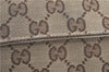 Authentic GUCCI Shoulder Tote Bag GG Canvas Leather 145993 Brown Ivory J0645