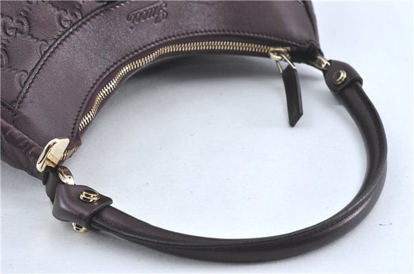 Auth GUCCI Guccissima Abbey Shoulder Hand Bag GG Leather 190525 Purple J0647