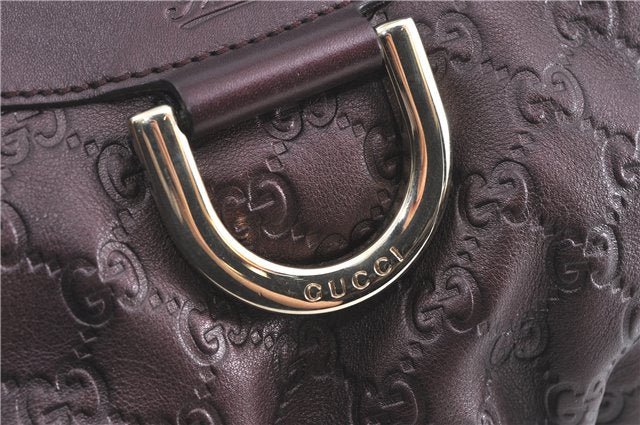 Auth GUCCI Guccissima Abbey Shoulder Hand Bag GG Leather 190525 Purple J0647